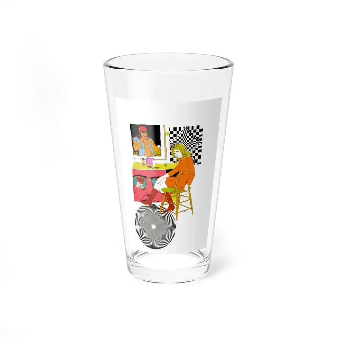 Production Art 2 (undated) (Magazine Illustration) Pint Glass 16oz 16oz - Go Mug Yourself