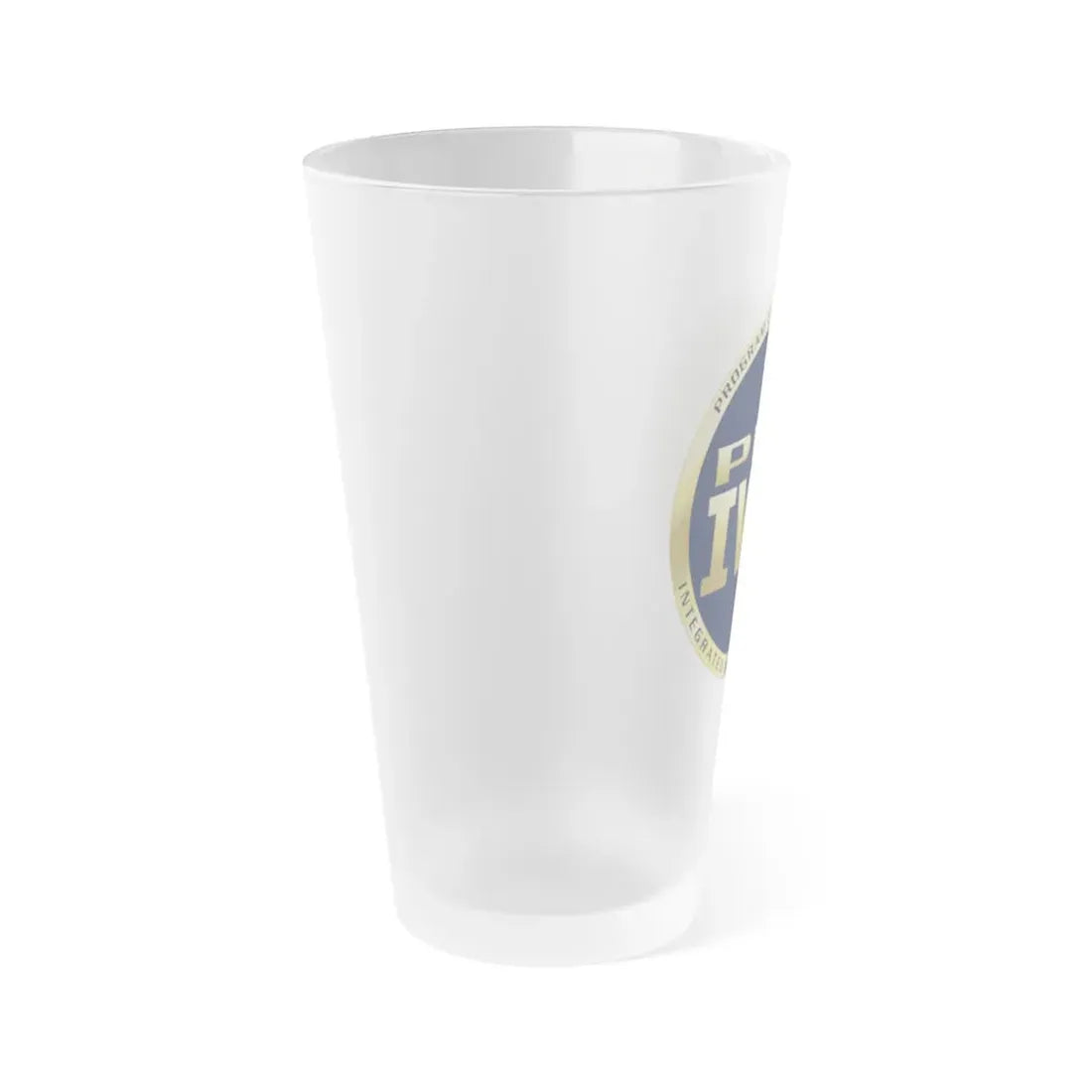 Program Executive Office IWS (U.S. Navy) Frosted Pint Glass 16oz - Go Mug Yourself