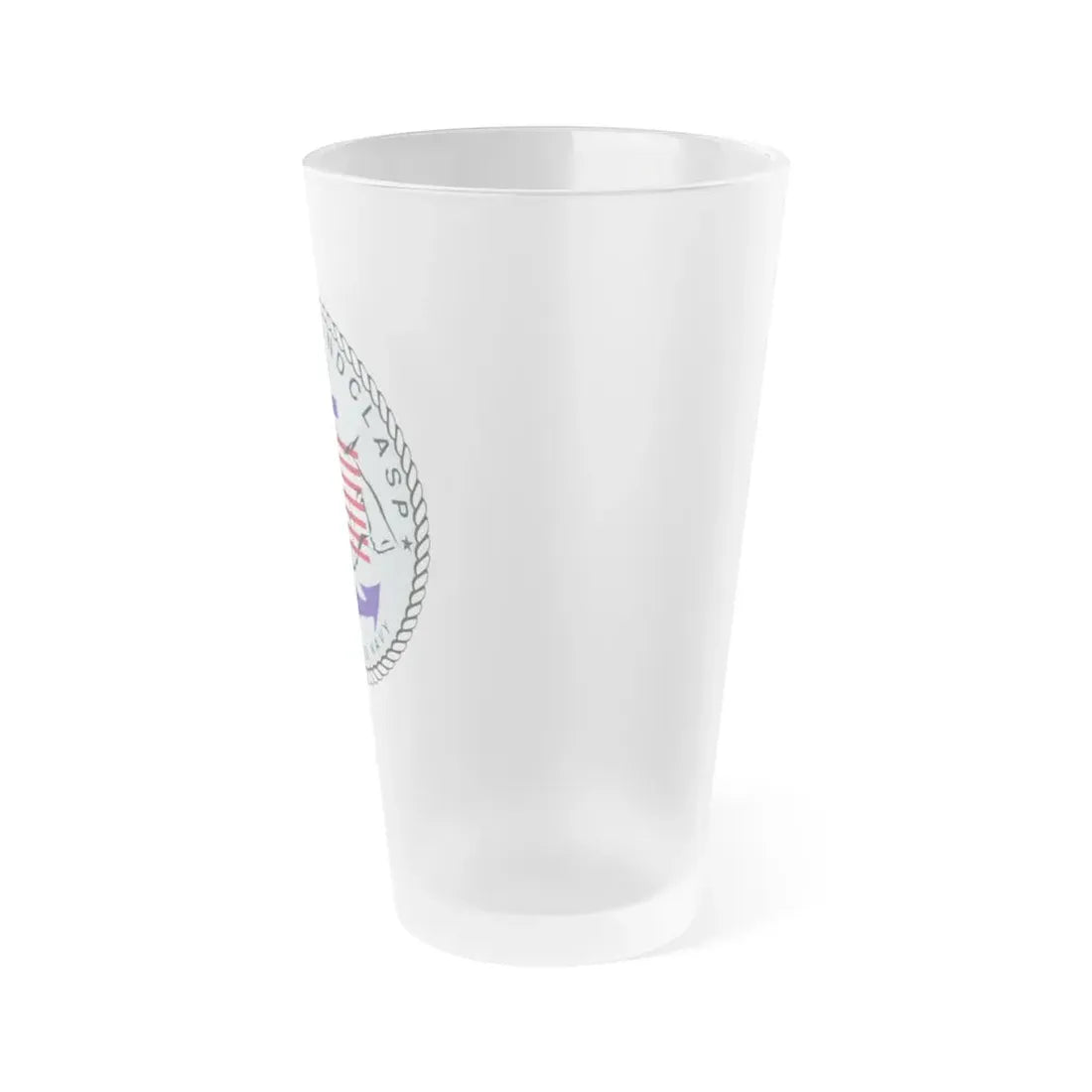 Project Handclasp Navy - Frosted Pint Glass 16oz - Go Mug Yourself