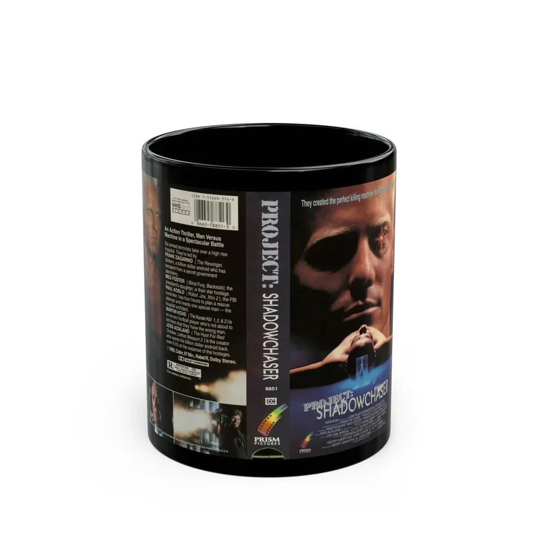 PROJECT SHADOWCHASER SCIFI (VHS COVER) - Black Coffee Mug 11oz - Go Mug Yourself