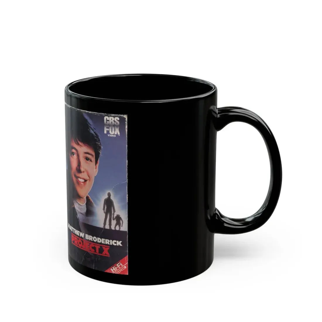 PROJECT X MATTHEW BRODERICK (VHS COVER) - Black Coffee Mug - Go Mug Yourself