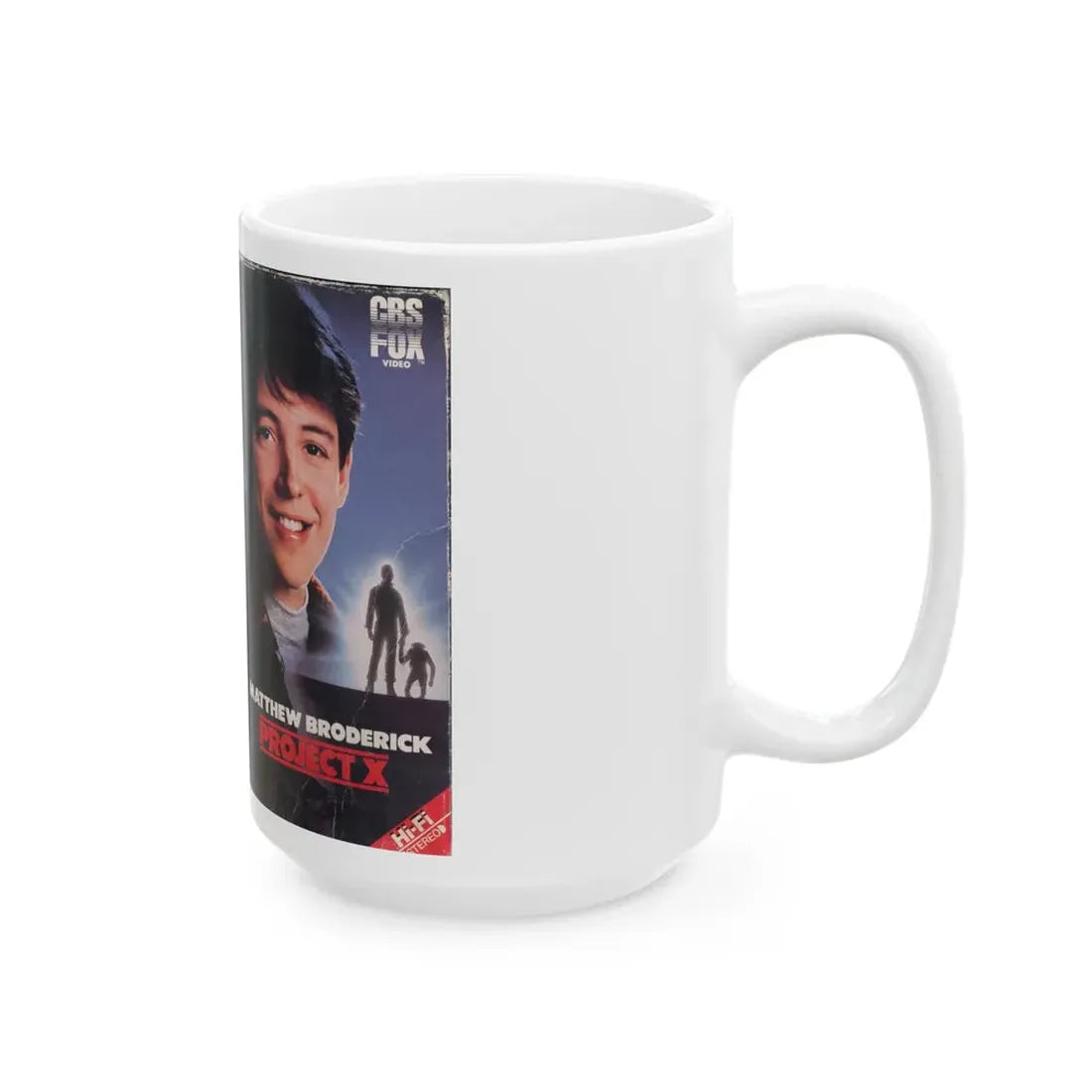 PROJECT X MATTHEW BRODERICK (VHS COVER) - White Coffee Mug - Go Mug Yourself