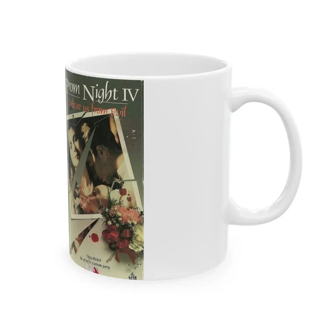 PROM NIGHT IV DELIVER US FROM EVIL (VHS COVER) - White Coffee Mug - Go Mug Yourself