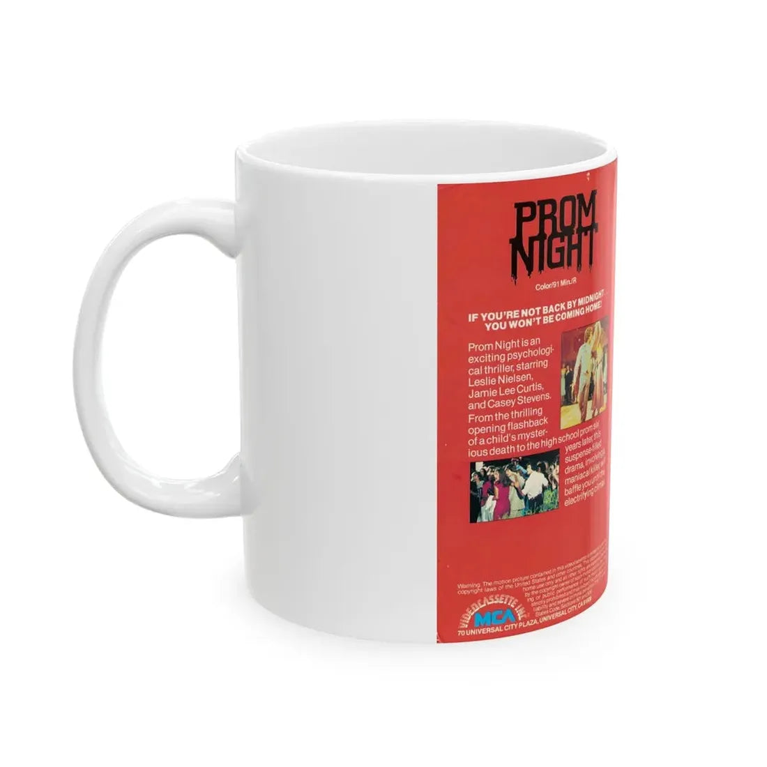 PROM NIGHT MCA (VHS COVER) - White Coffee Mug - Go Mug Yourself