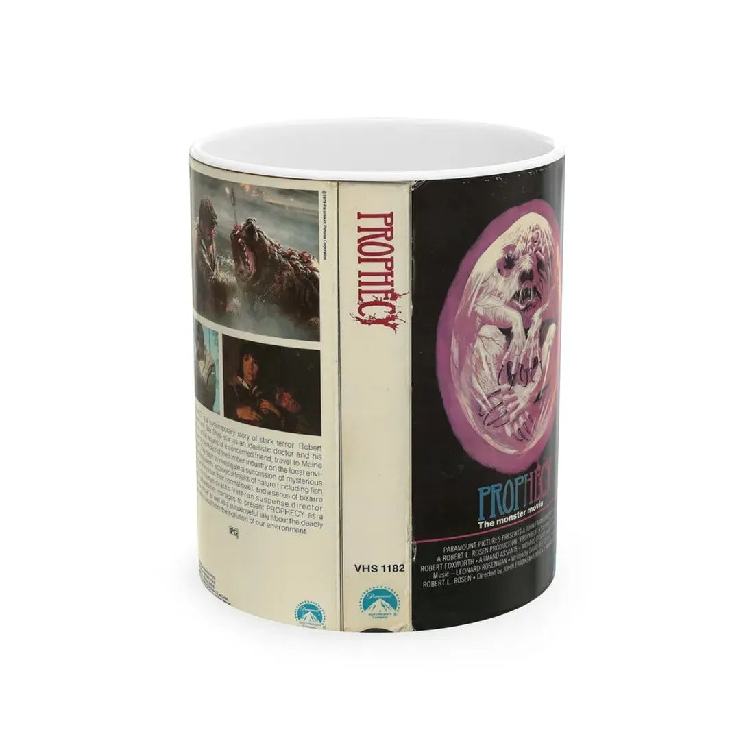 PROPHECY THE MONSTER MOVIE (VHS COVER) - White Coffee Mug 11oz - Go Mug Yourself