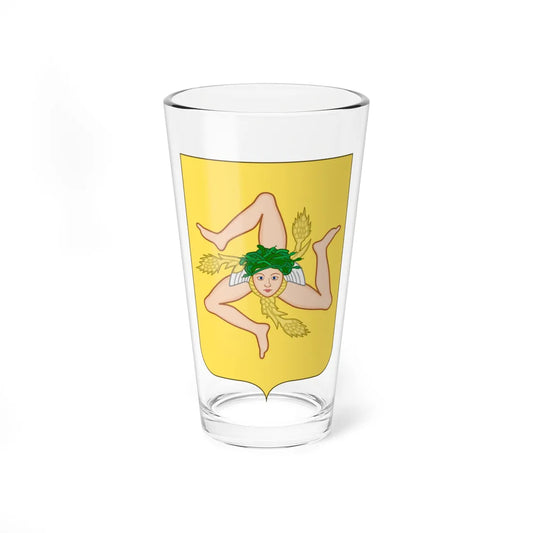 Proposed Arms of Sicily 1910 (Italy) (Coat of Arms) Pint Glass 16oz 16oz - Go Mug Yourself