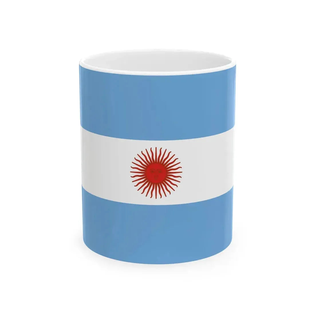 Proposed Civil Flag for Argentina 4 (Argentina) White Coffee Mug 11oz - Go Mug Yourself