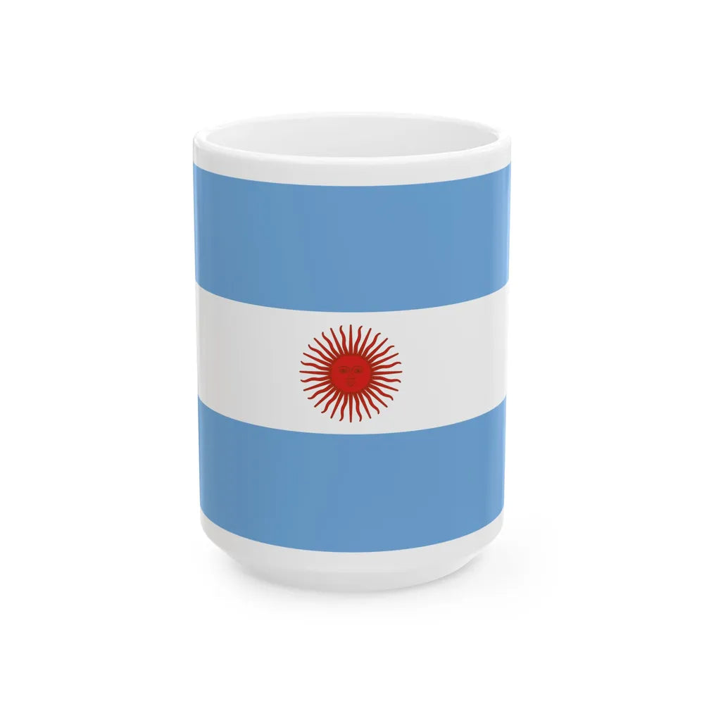 Proposed Civil Flag for Argentina 4 (Argentina) White Coffee Mug 15oz - Go Mug Yourself