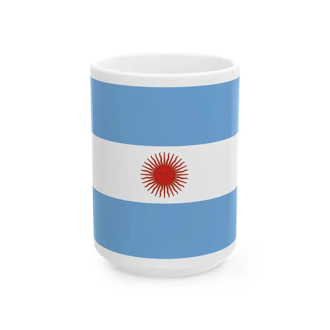 Proposed Civil Flag for Argentina 4 (Argentina) White Coffee Mug 15oz - Go Mug Yourself