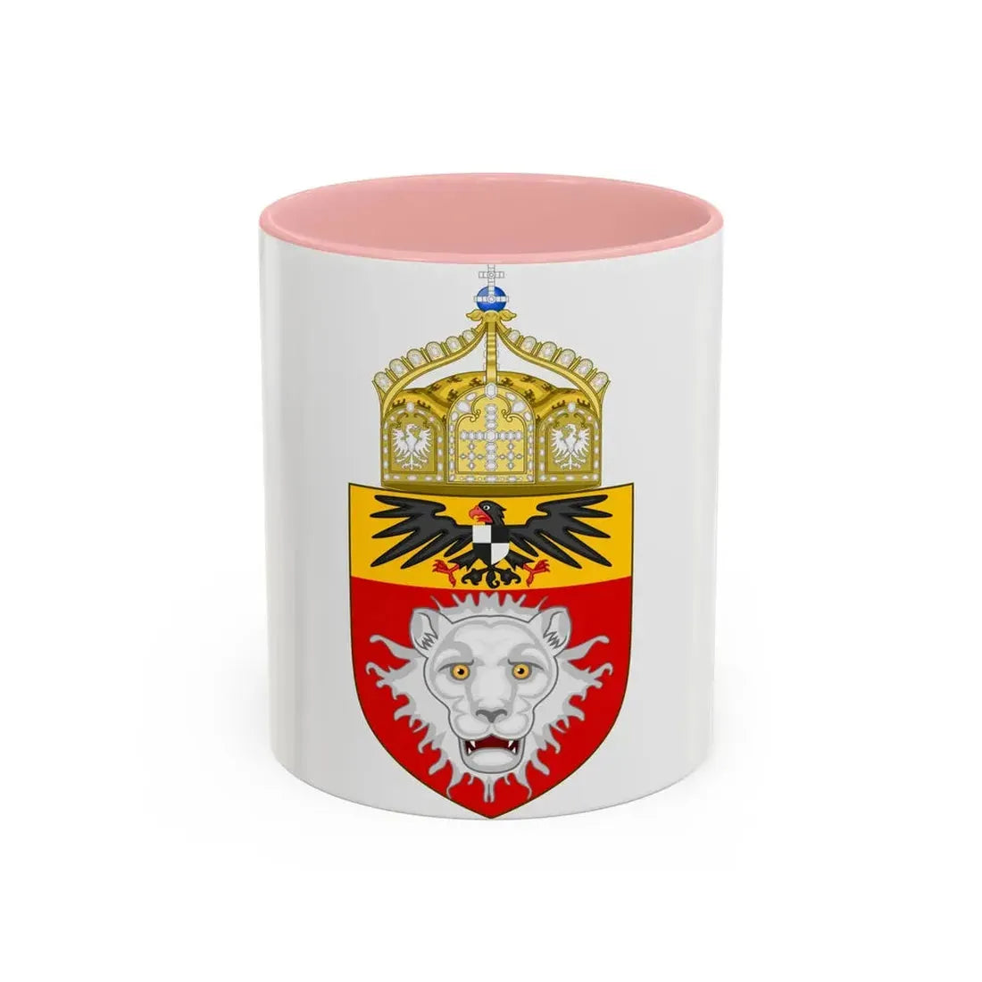 Proposed Coat of Arms East Africa 1914 - Accent Coffee Mug 11oz Pink - Go Mug Yourself