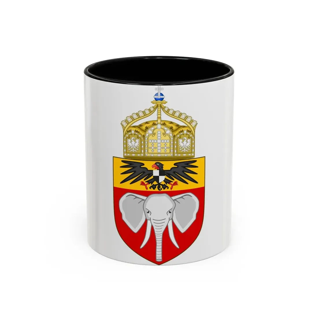 Proposed Coat of Arms Kamerun 1914 - Accent Coffee Mug 11oz Black - Go Mug Yourself
