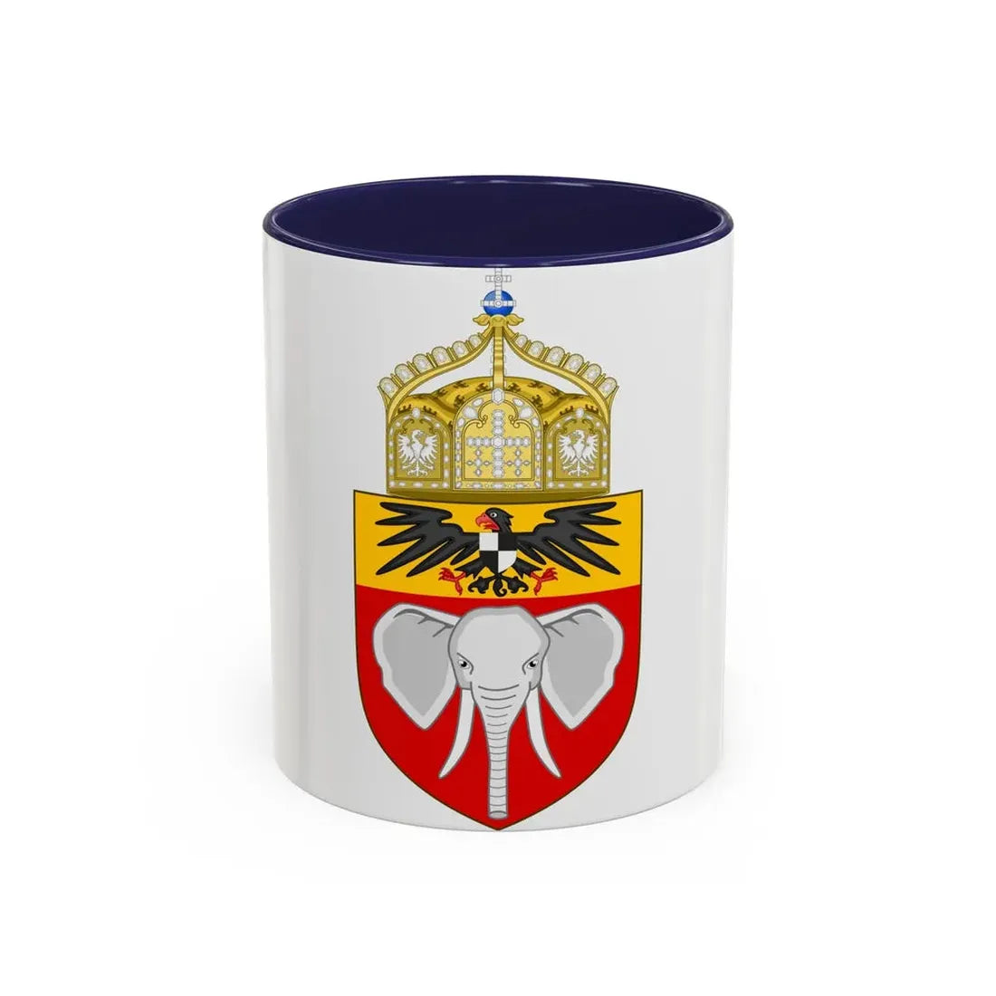Proposed Coat of Arms Kamerun 1914 - Accent Coffee Mug 11oz Navy - Go Mug Yourself