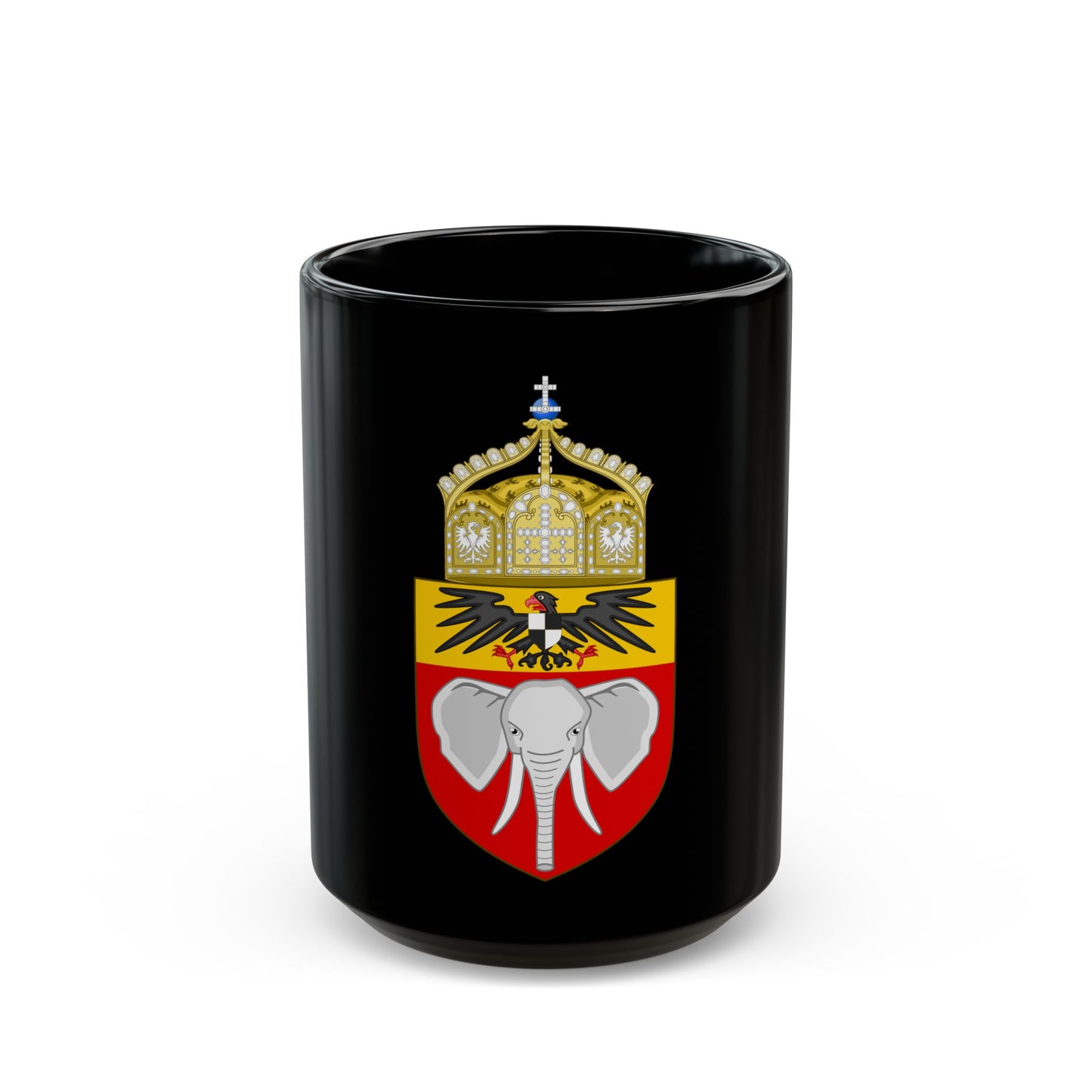 Proposed Coat of Arms Kamerun 1914 - Black Coffee Mug-15oz-Go Mug Yourself