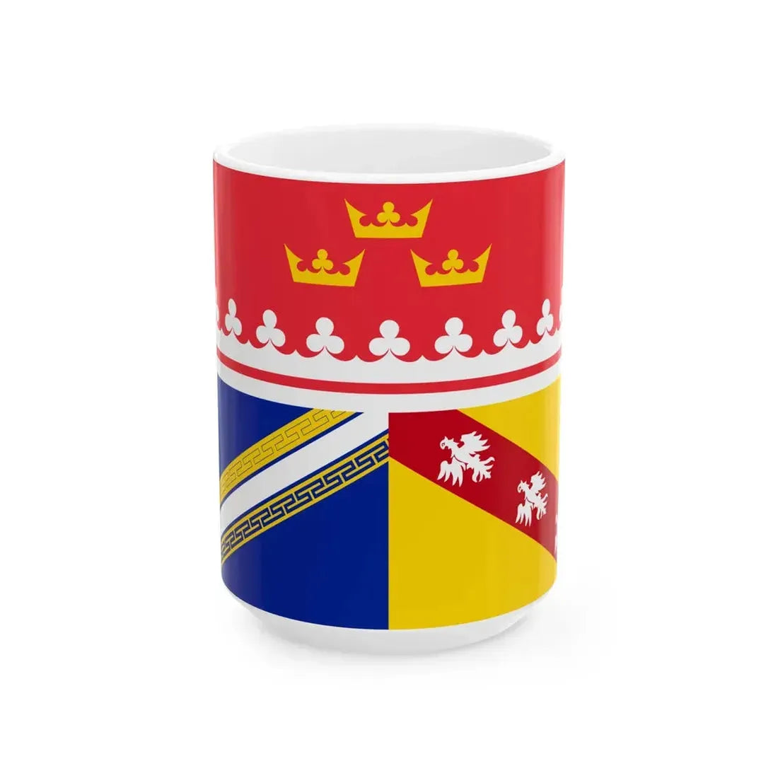 Proposed design for the flag of Grand Est (France) White Coffee Mug 15oz - Go Mug Yourself
