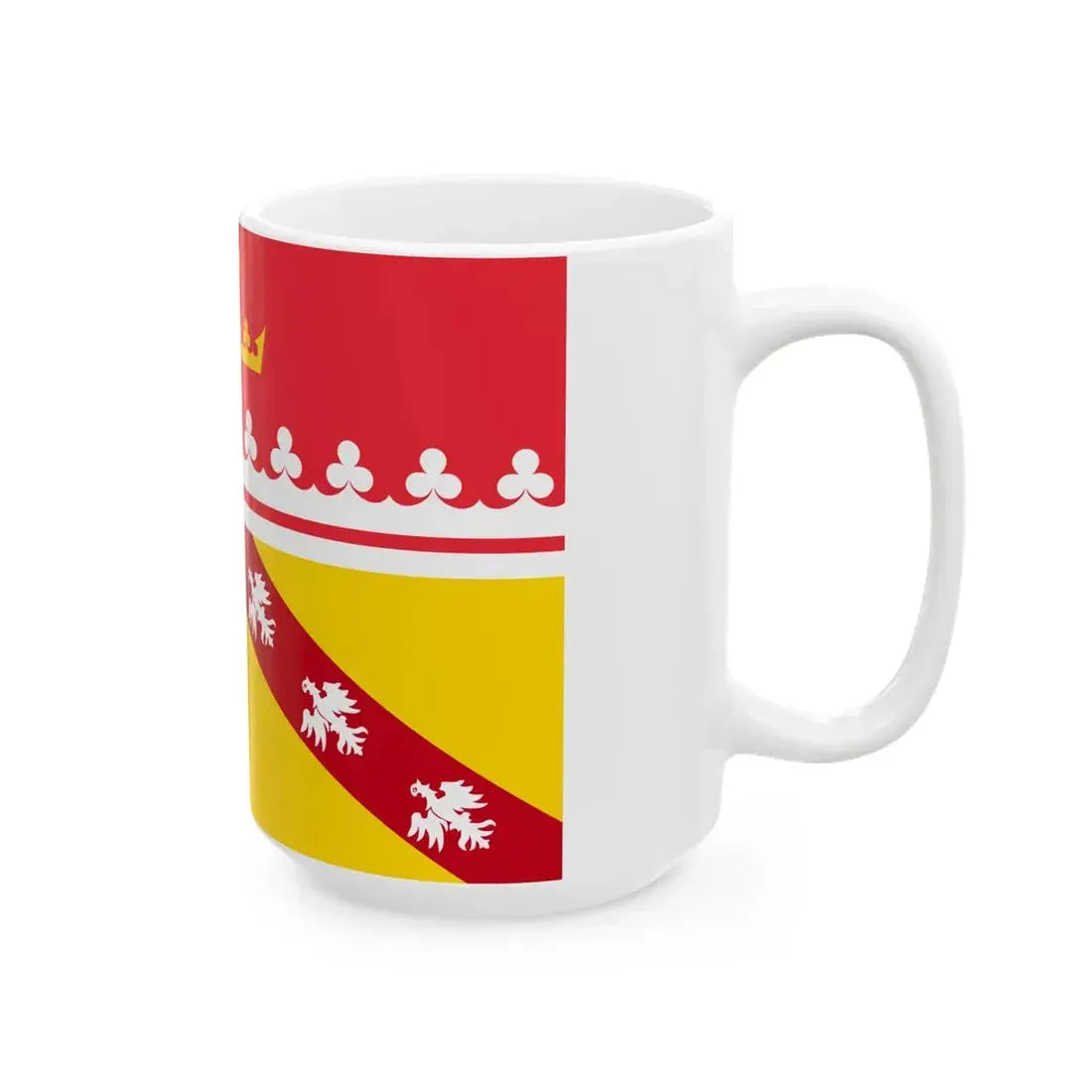 Proposed design for the flag of Grand Est (France) White Coffee Mug - Go Mug Yourself