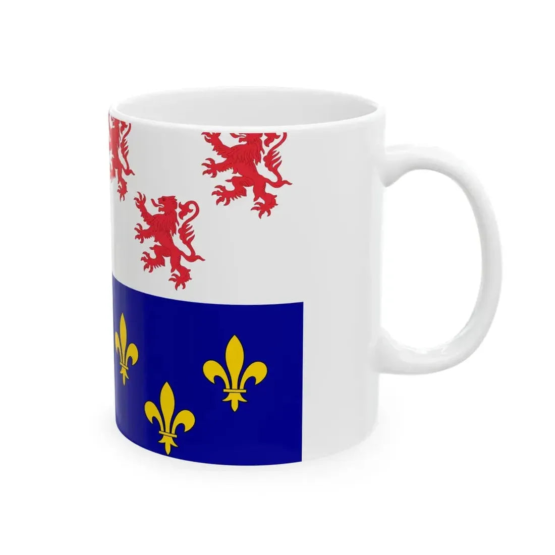 Proposed design for the flag of Hauts-de-France (France) White Coffee Mug - Go Mug Yourself