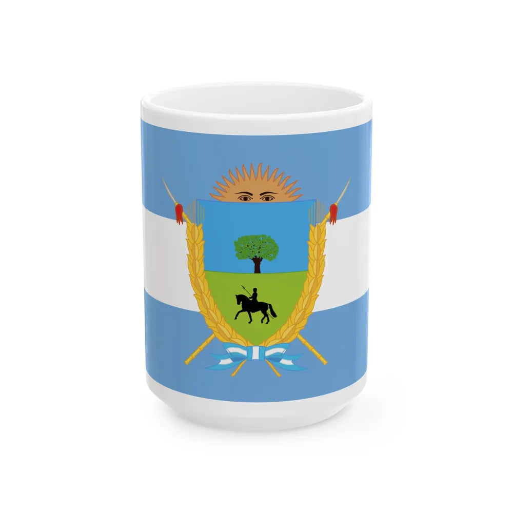 Proposed flag for the La Pampa Province 1993 (Argentina) White Coffee Mug 15oz - Go Mug Yourself