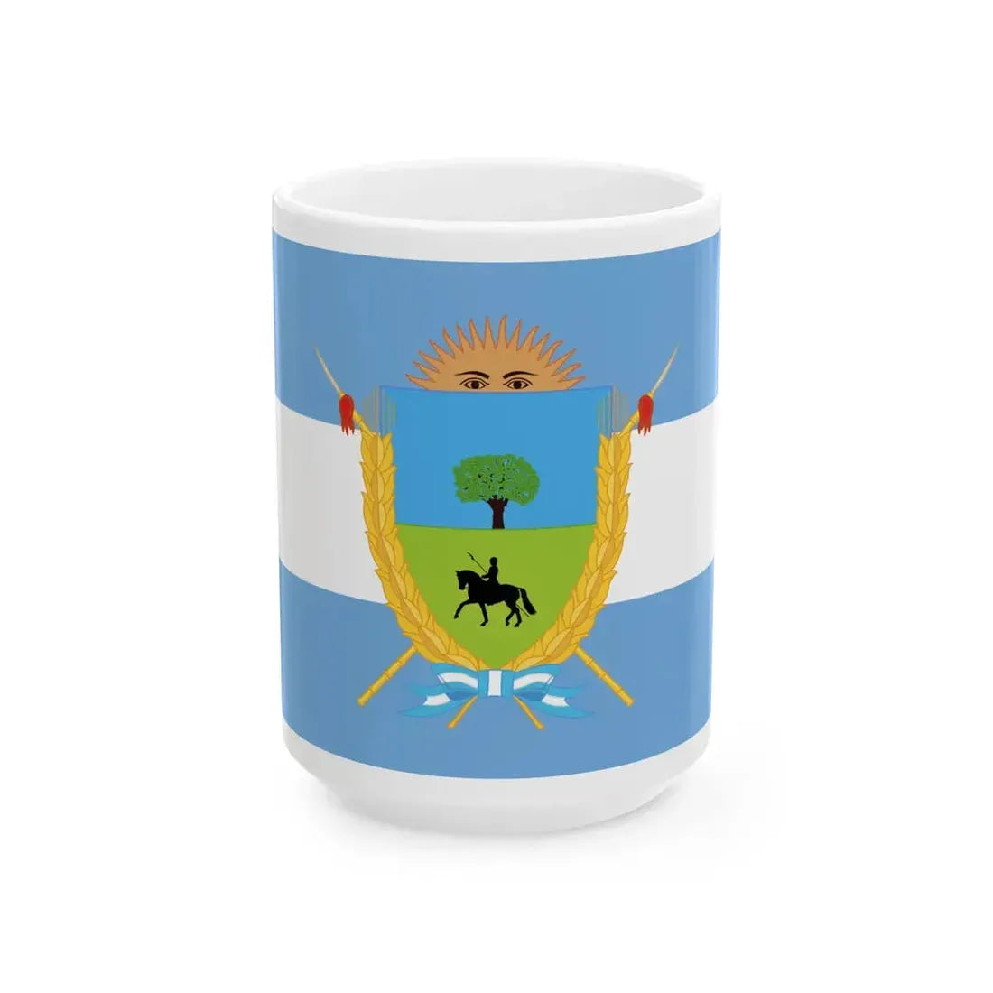 Proposed flag for the La Pampa Province 1993 (Argentina) White Coffee Mug 15oz - Go Mug Yourself