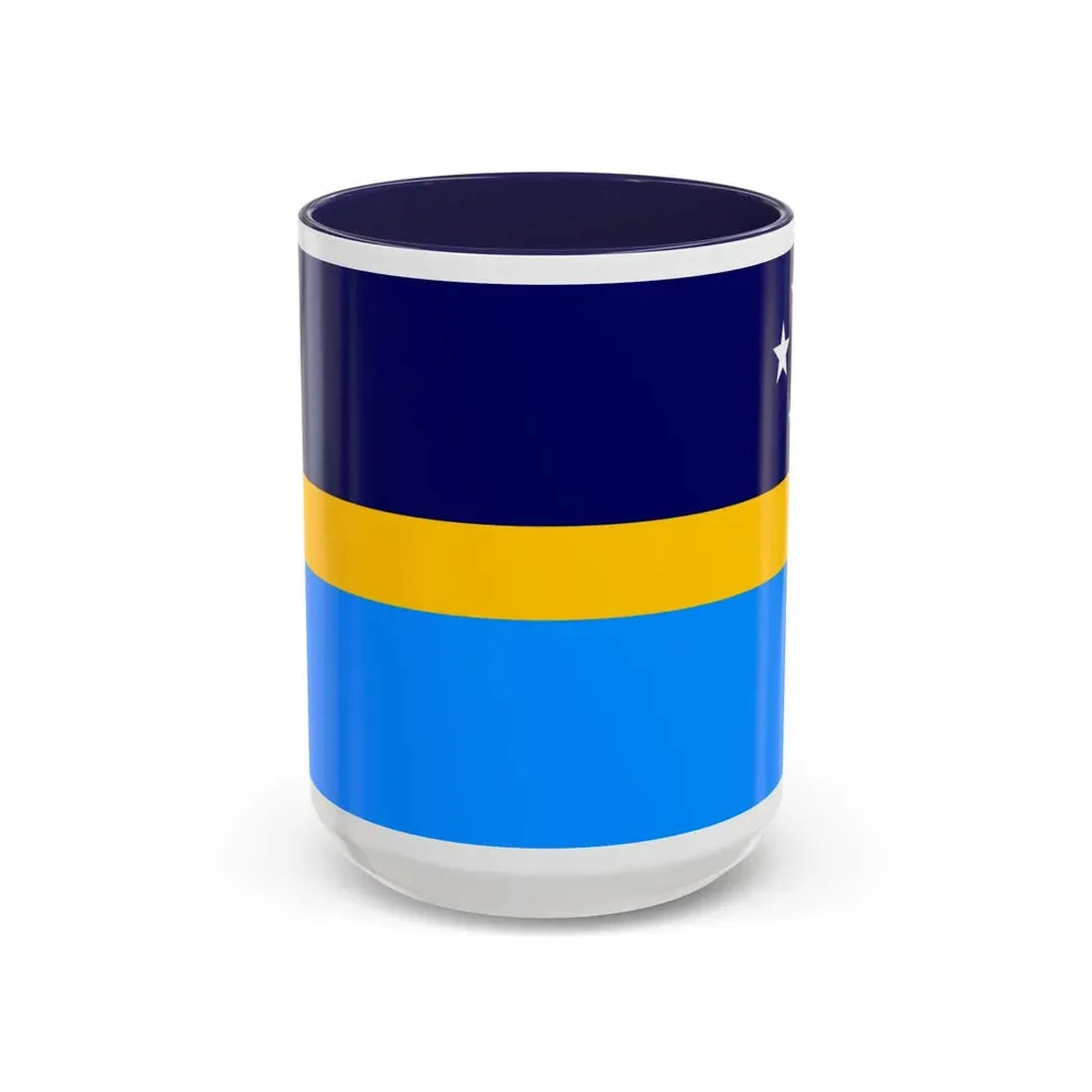 Proposed flag of Antarctica Dave Hamilton - Accent Coffee Mug 15oz Navy - Go Mug Yourself