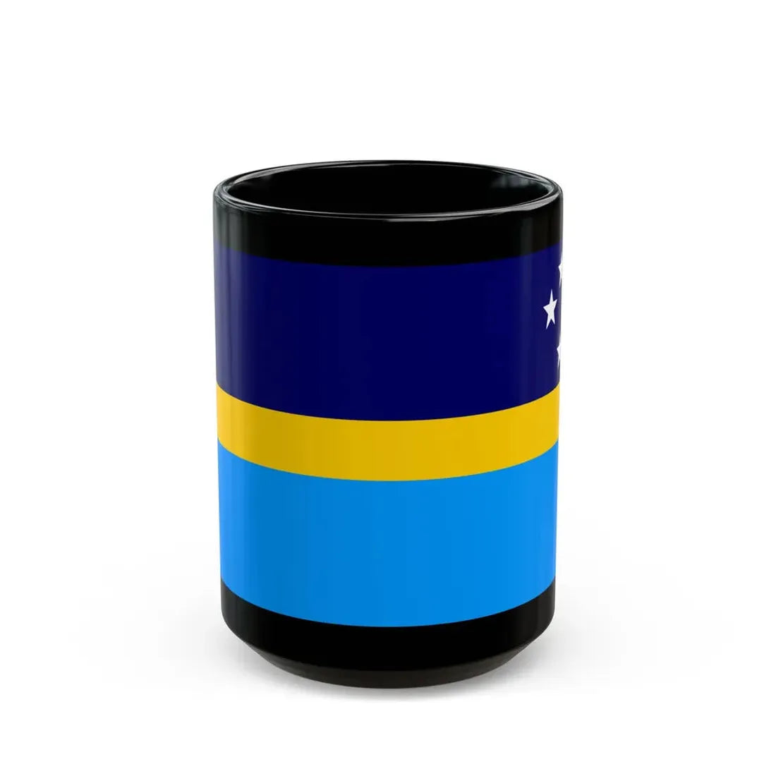 Proposed flag of Antarctica Dave Hamilton - Black Coffee Mug 15oz - Go Mug Yourself