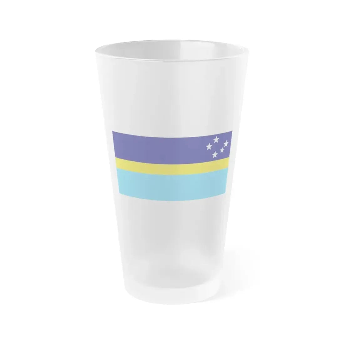 Proposed flag of Antarctica Dave Hamilton - Frosted Pint Glass 16oz 16oz Frosted - Go Mug Yourself
