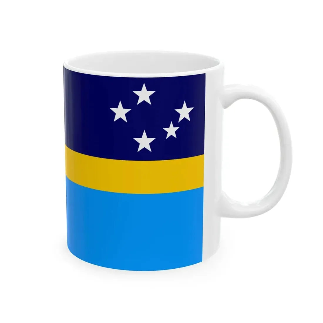 Proposed flag of Antarctica Dave Hamilton - White Coffee Mug - Go Mug Yourself