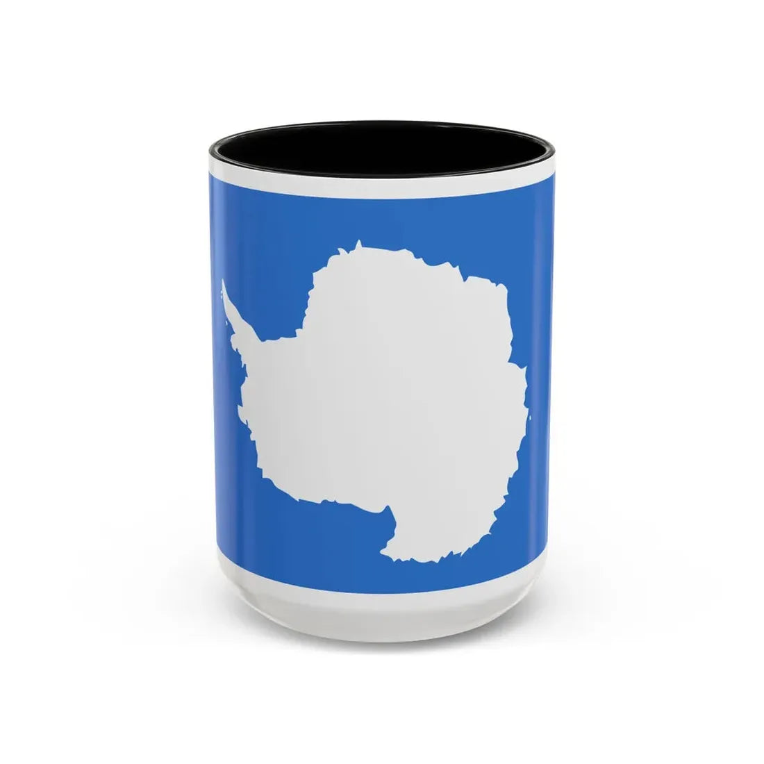 Proposed flag of Antarctica Graham Bartram - Accent Coffee Mug 15oz Black - Go Mug Yourself