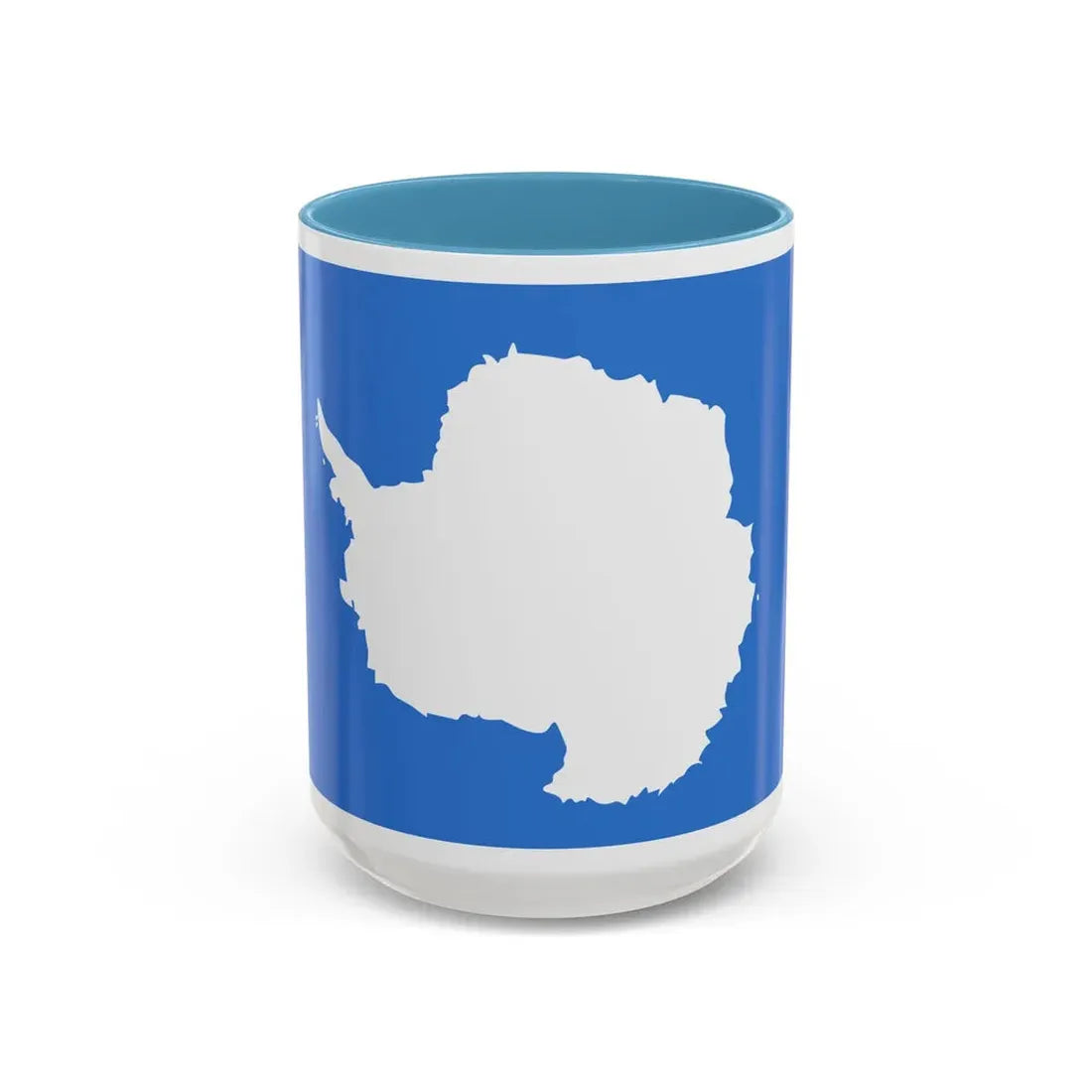 Proposed flag of Antarctica Graham Bartram - Accent Coffee Mug 15oz Light Blue - Go Mug Yourself