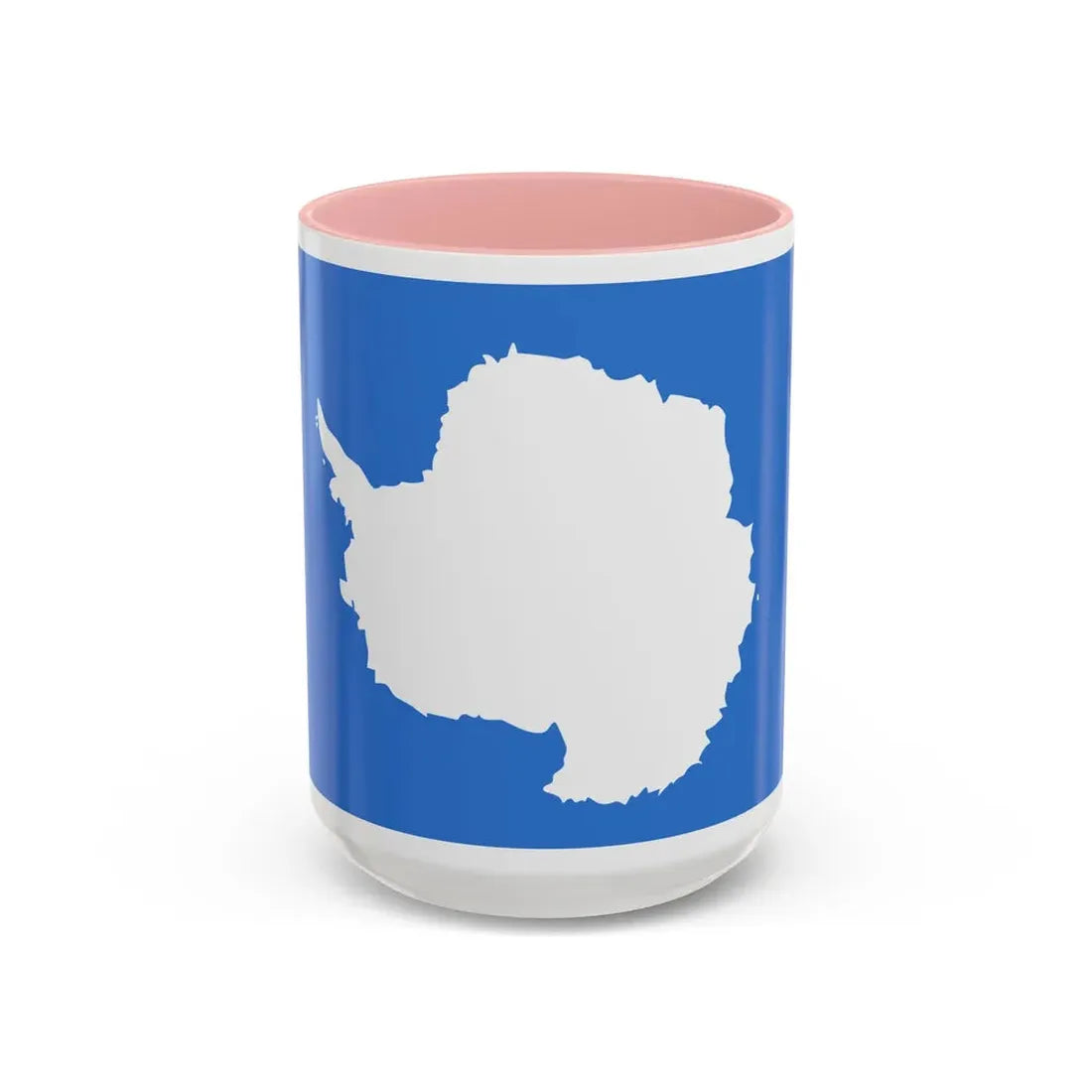 Proposed flag of Antarctica Graham Bartram - Accent Coffee Mug 15oz Pink - Go Mug Yourself