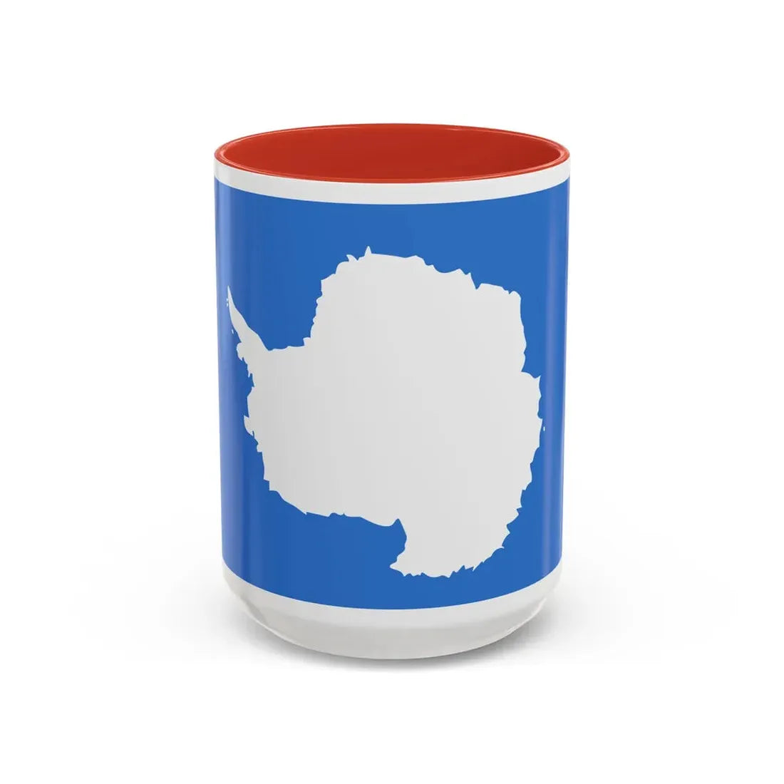 Proposed flag of Antarctica Graham Bartram - Accent Coffee Mug 15oz Red - Go Mug Yourself