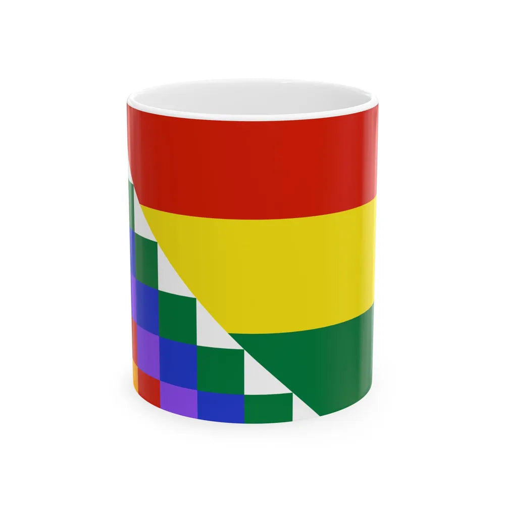 Proposed flag of Bolivia (Bolivia) White Coffee Mug 11oz - Go Mug Yourself