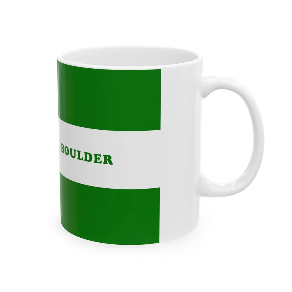 Proposed Flag of Boulder Colorado (United States) White Coffee Mug - Go Mug Yourself