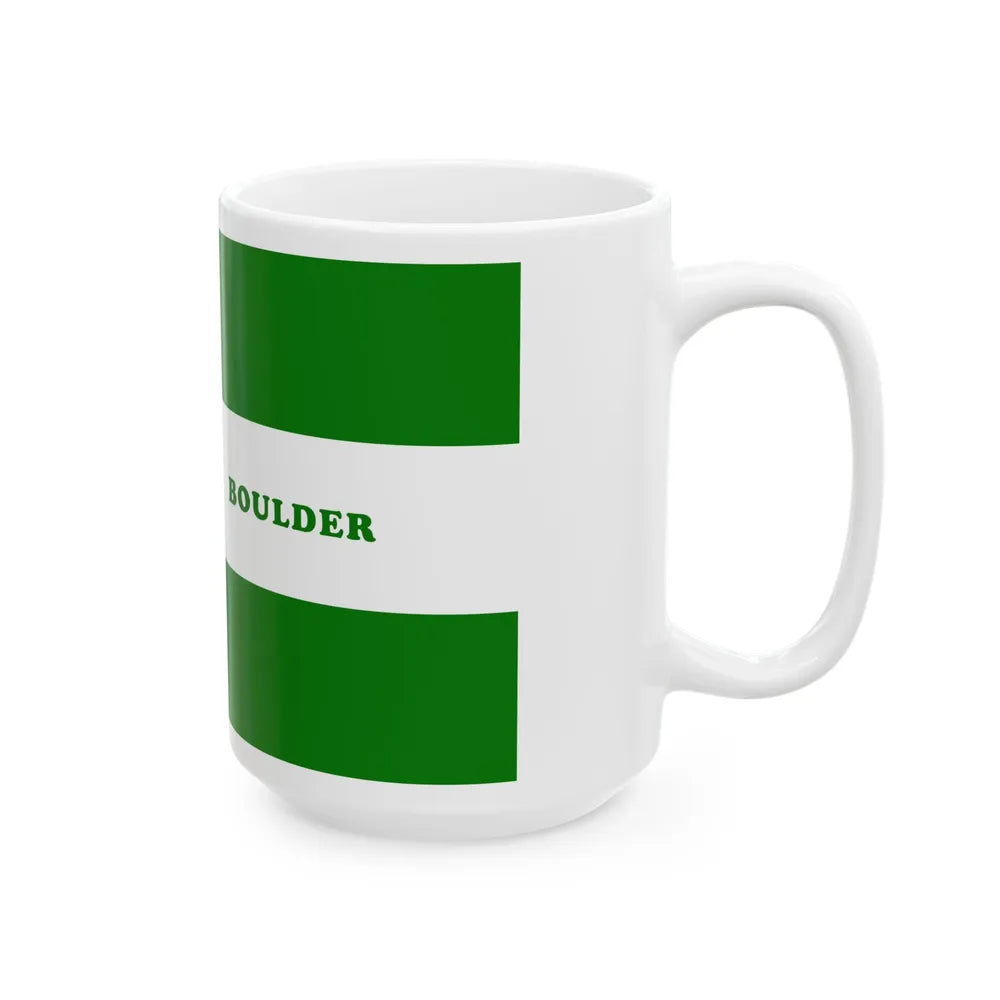 Proposed Flag of Boulder Colorado (United States) White Coffee Mug - Go Mug Yourself