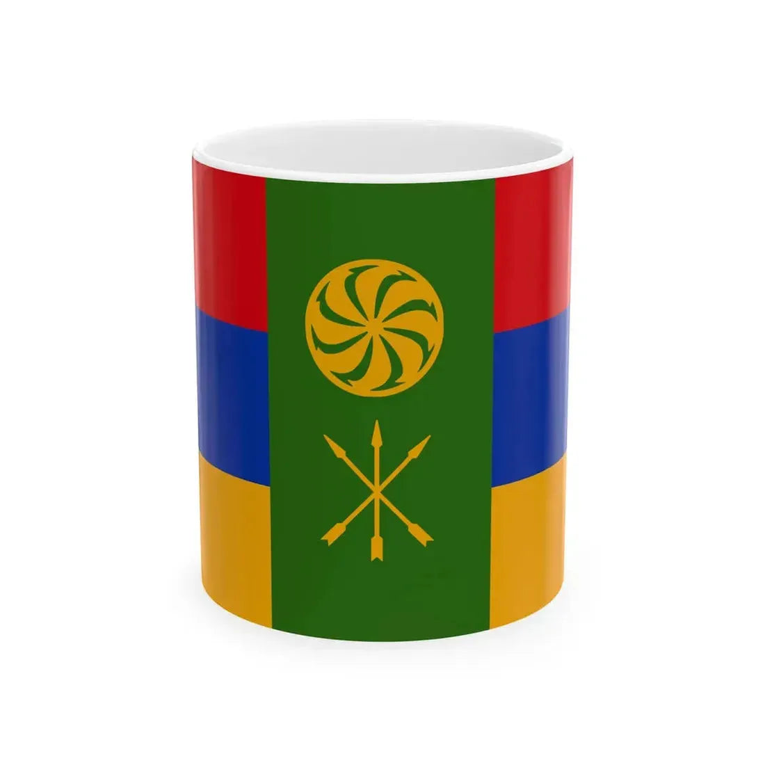 Proposed flag of Cherkesogai (Armenia) White Coffee Mug 11oz - Go Mug Yourself