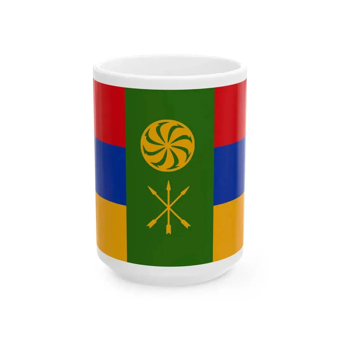 Proposed flag of Cherkesogai (Armenia) White Coffee Mug 15oz - Go Mug Yourself