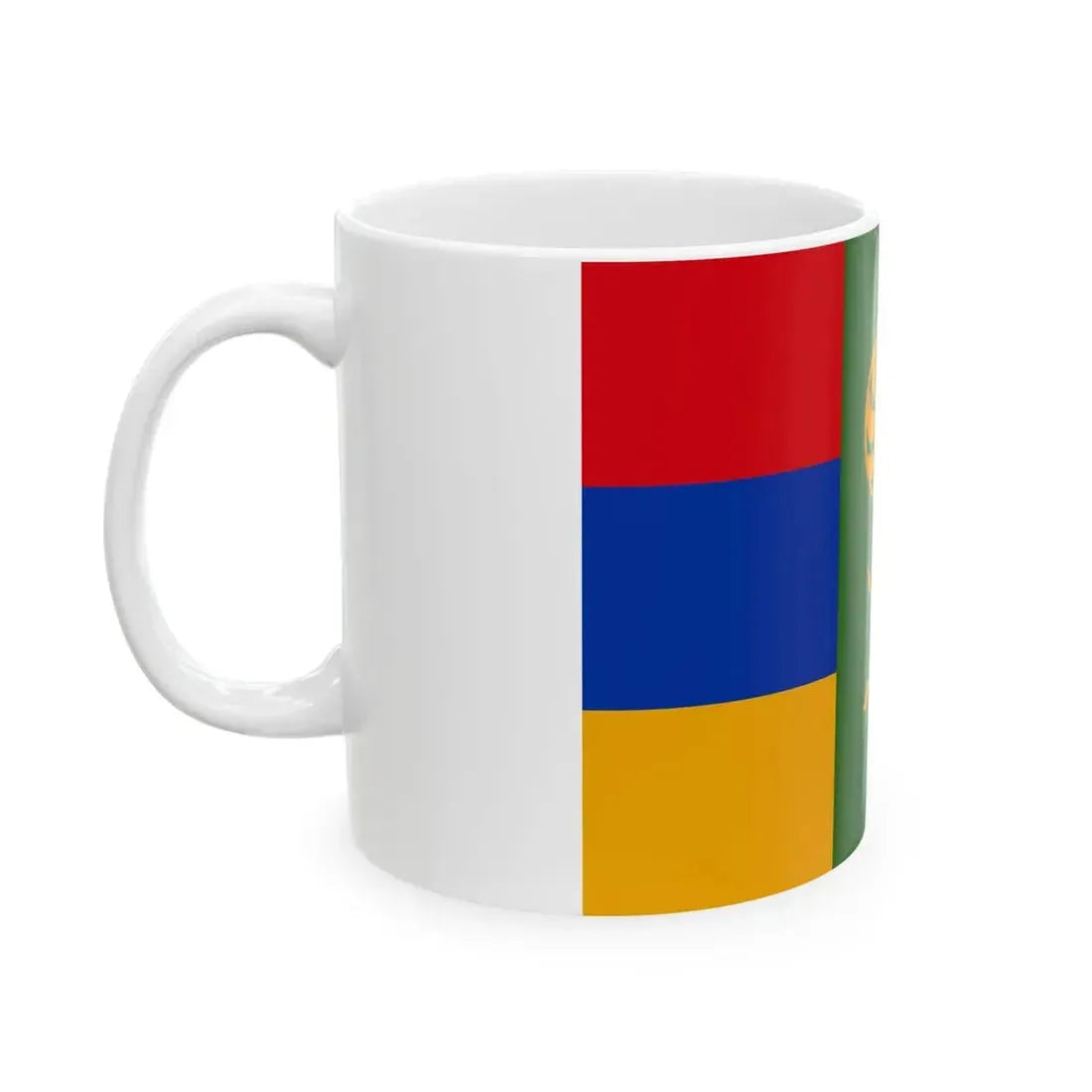 Proposed flag of Cherkesogai (Armenia) White Coffee Mug - Go Mug Yourself