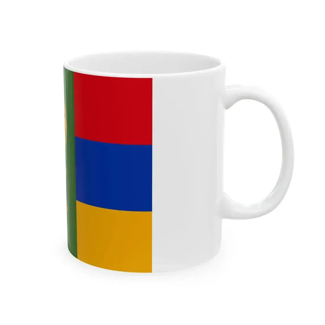 Proposed flag of Cherkesogai (Armenia) White Coffee Mug - Go Mug Yourself