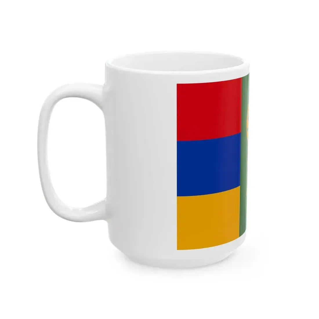 Proposed flag of Cherkesogai (Armenia) White Coffee Mug - Go Mug Yourself