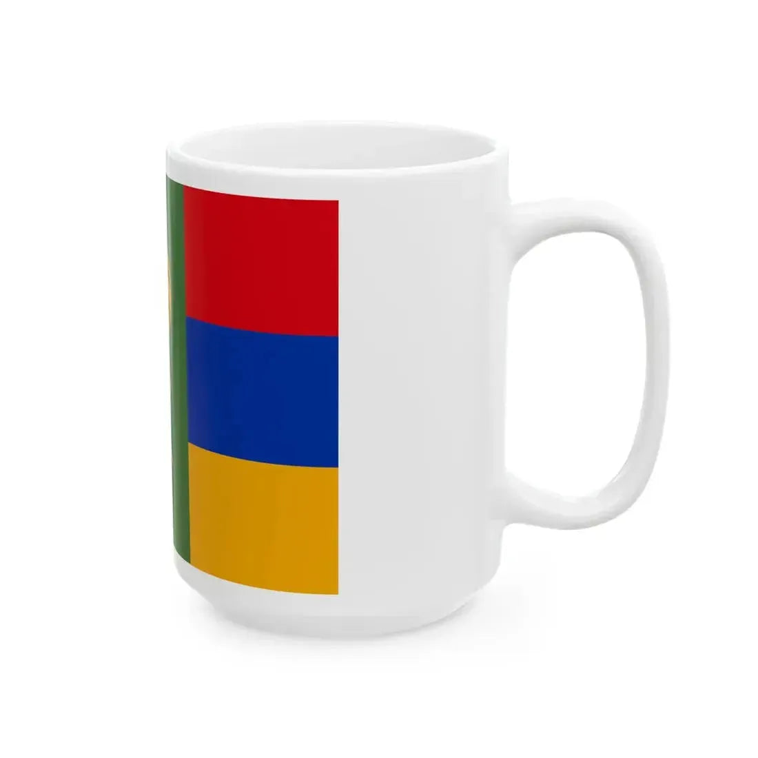 Proposed flag of Cherkesogai (Armenia) White Coffee Mug - Go Mug Yourself