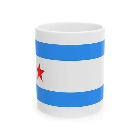 Proposed flag of Chicago Illinois 1928 (United States) White Coffee Mug 11oz - Go Mug Yourself