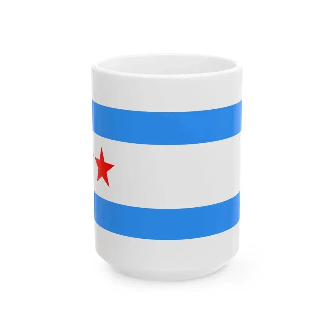 Proposed flag of Chicago Illinois 1928 (United States) White Coffee Mug 15oz - Go Mug Yourself
