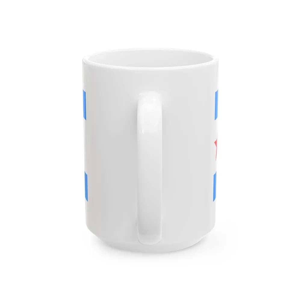 Proposed flag of Chicago Illinois 1928 (United States) White Coffee Mug - Go Mug Yourself