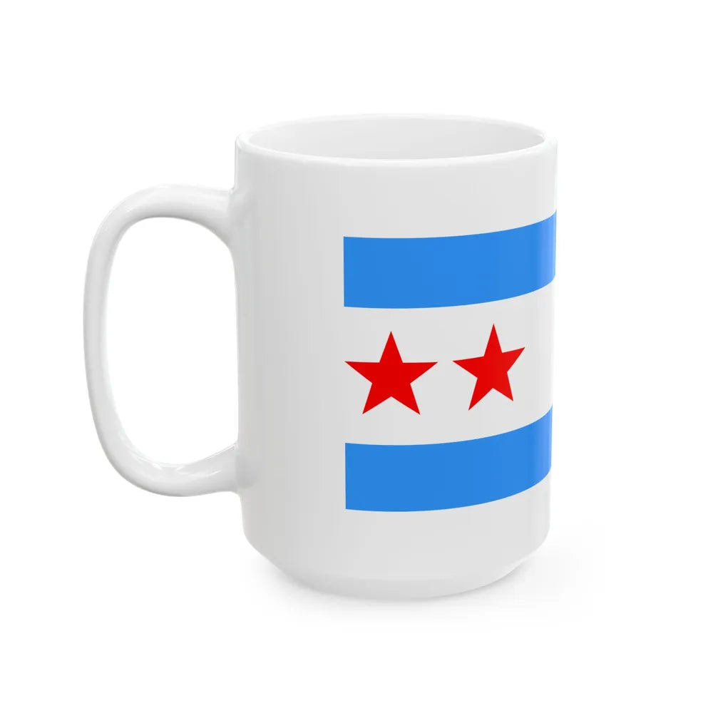 Proposed flag of Chicago Illinois 1928 (United States) White Coffee Mug - Go Mug Yourself