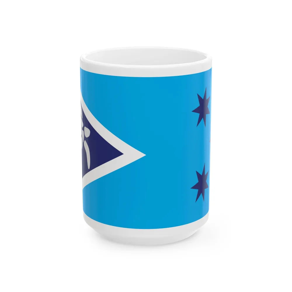 Proposed flag of Fiji 2015 design 38 (Fiji) White Coffee Mug 15oz - Go Mug Yourself