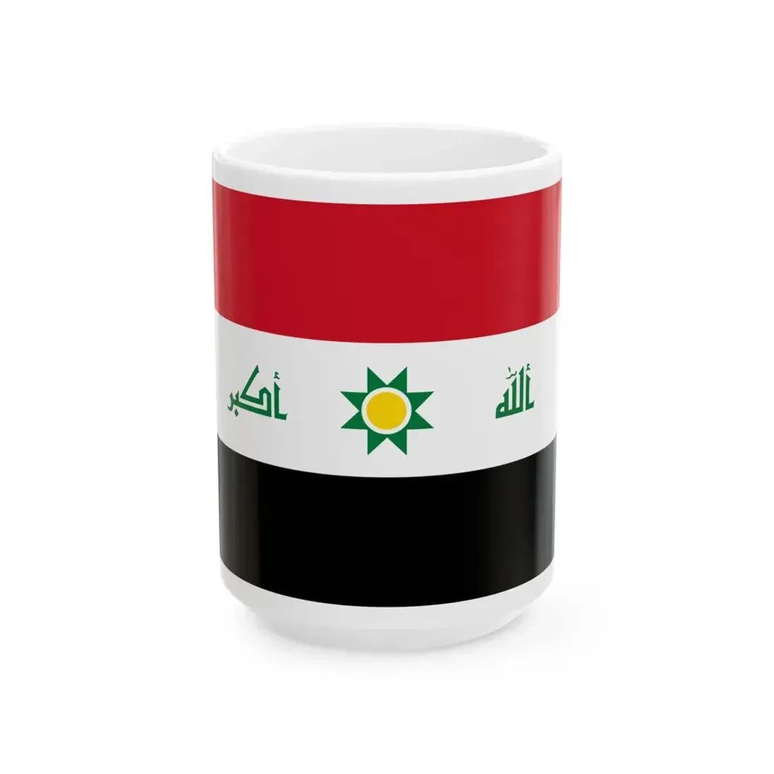 Proposed flag of Iraq first proposal 2008 (Iraq) White Coffee Mug 15oz - Go Mug Yourself