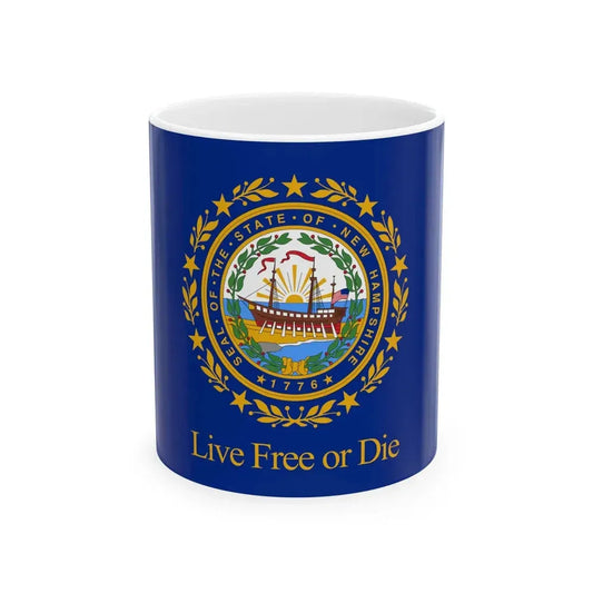 Proposed flag of New Hampshire 2023 (United States) White Coffee Mug 11oz - Go Mug Yourself