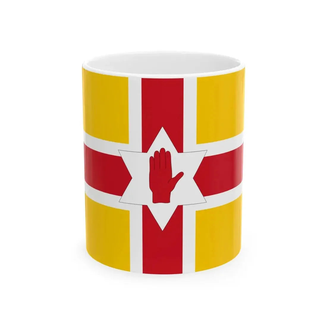 Proposed flag of Northern Ireland (Ireland) White Coffee Mug 11oz - Go Mug Yourself