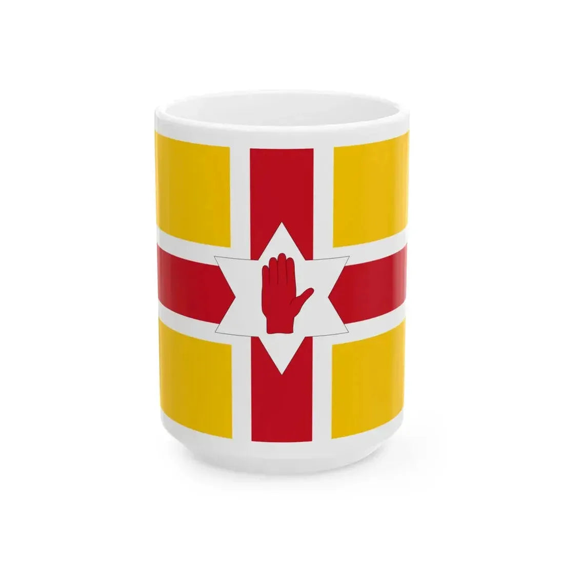 Proposed flag of Northern Ireland (Ireland) White Coffee Mug 15oz - Go Mug Yourself