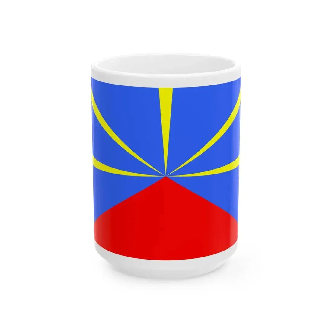 Proposed flag of Reunion VAR (France) White Coffee Mug 15oz - Go Mug Yourself