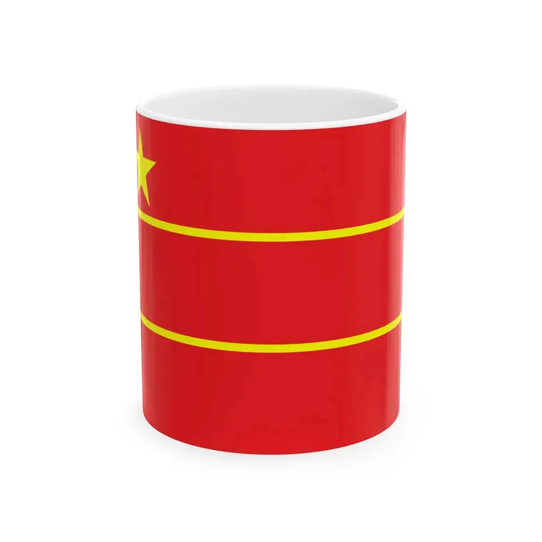 Proposed PRC flag Design 8 Guo Moruo (China) White Coffee Mug 11oz - Go Mug Yourself
